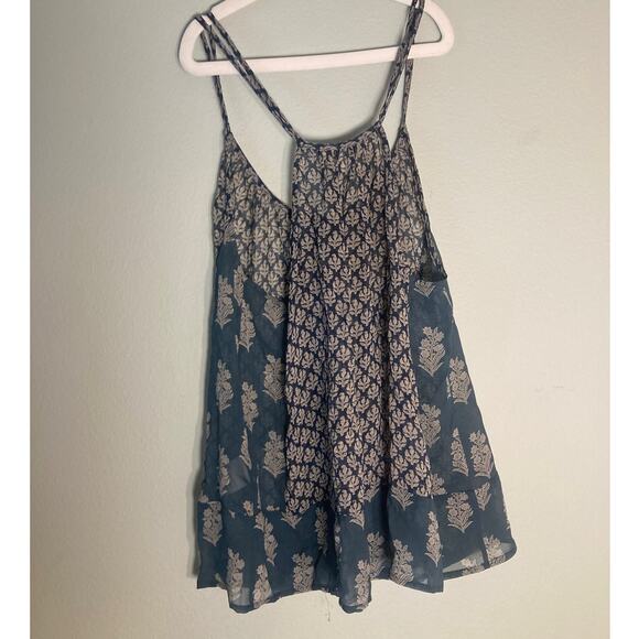 Joie Silk Tank Sleeveless Boho Babe Festival 100% Silk Camisole Blockprint Sz S - Picture 3 of 7